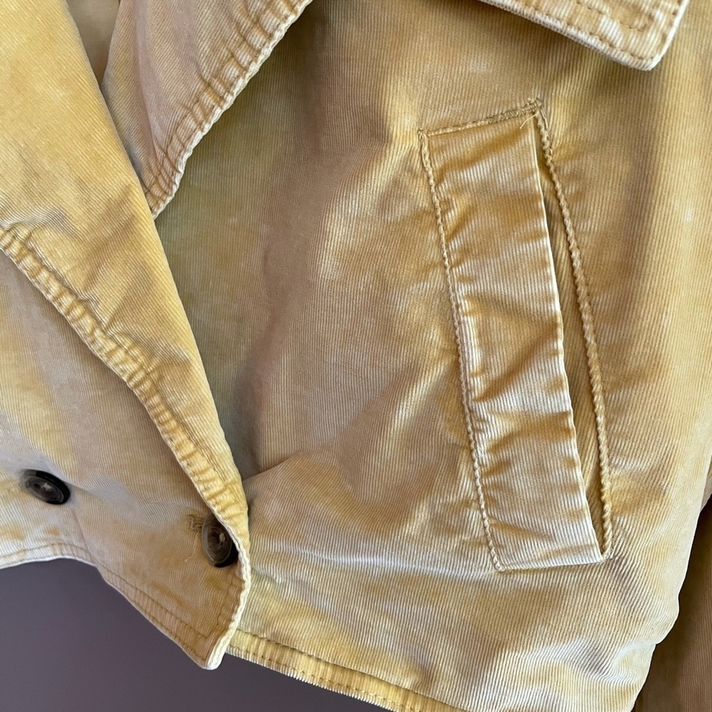 NWT Free People Sure Thing Corduroy Bomber Jacket in Golden Finch Size Medium - Picture 8 of 9